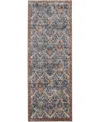 Feizy Kaia 39hrf 2'6"x8' Runner Area Rug In Blue