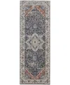 Feizy Kaia 39htf 2'6"x12' Runner Area Rug In Ivory,blue