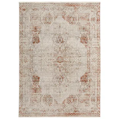 Feizy Kaia Distressed Indoor Tan Area Rug 39gkf 3' X 5' In White