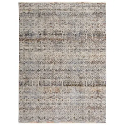Feizy Kaia Distressed Indoor Tan Area Rug 39glf 3' X 5' In Gray