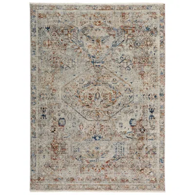 Feizy Kaia Medallion Indoor Tan Area Rug 39gjf 3' X 5' In Gray