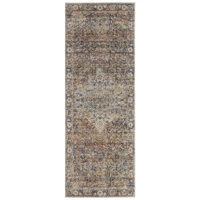 Feizy Kaia Medallion Indoor Tan Area Rug 39gmf 2'-6" X 10' In Brown