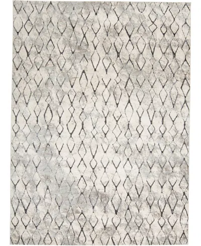 Feizy Kano 3872f 5'3"x7'6" Area Rug In Ivory,gray