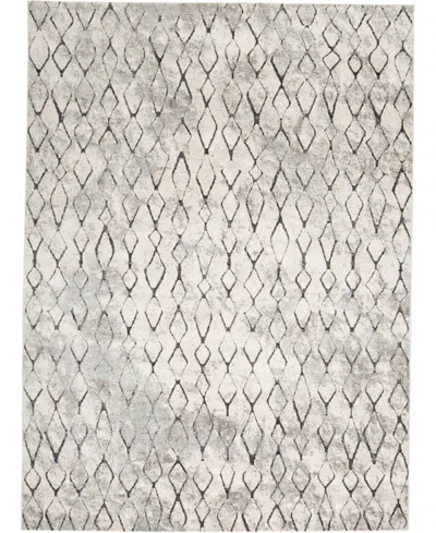 Feizy Kano 3872f 6'7"x9'6" Area Rug In Ivory,gray