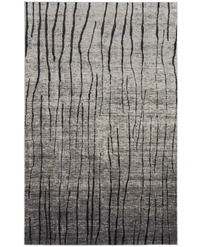 Feizy Kano 39lif 4'3"x6'3" Area Rug In Gray,black