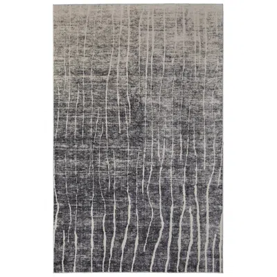 Feizy Kano Abstract Indoor Black Area Rug 39lif 5'-3" X 7'-6"