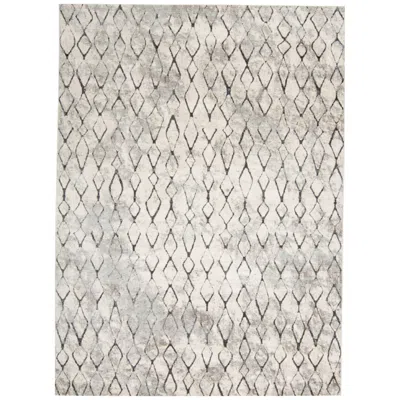 Feizy Kano Diamond Indoor Ivory Area Rug 3872f 7'-10" X 10' In Gray