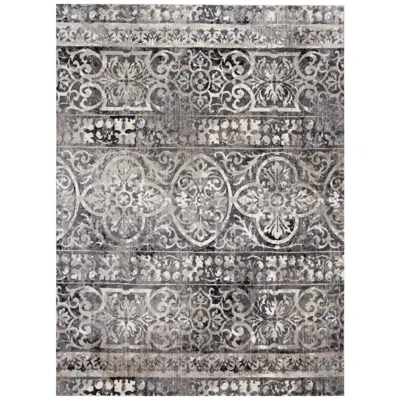 Feizy Kano Distressed Indoor Gray Area Rug 3871f 6'-7" X 9'-6"