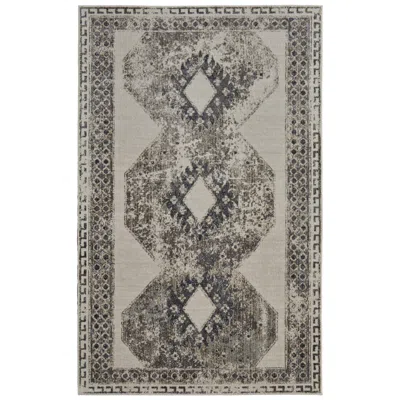 Feizy Kano Distressed Indoor Ivory Area Rug 39ljf 7'-10" X 10' In Gray