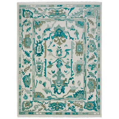 Feizy Karina Floral & Botanical Hand Knotted Green Area Rug 2' X 3'