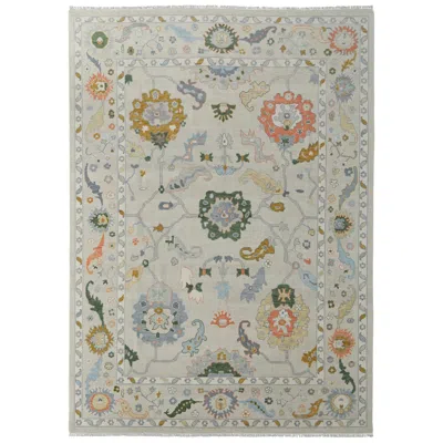 Feizy Karina Floral & Botanical Hand Knotted Ivory Area Rug 2'-6" X 8'