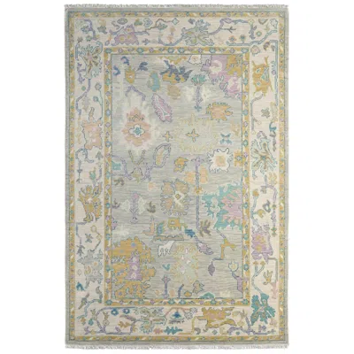 Feizy Karina Persian Hand Knotted Gray Area Rug 5'-6" X 8'-6"