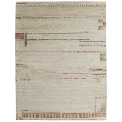 Feizy Kasbah Abstract Hand Knotted Tan Area Rug 7'-9" X 9'-9" In Multi