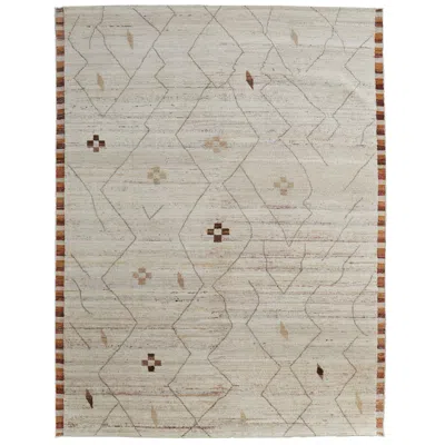 Feizy Kasbah Moroccan Hand Knotted Ivory Area Rug 9'-6" X 13'-6"