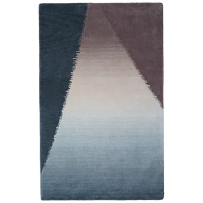 Feizy Katya Geometric Hand Tufted Taupe Area Rug 5' X 8' In Blue