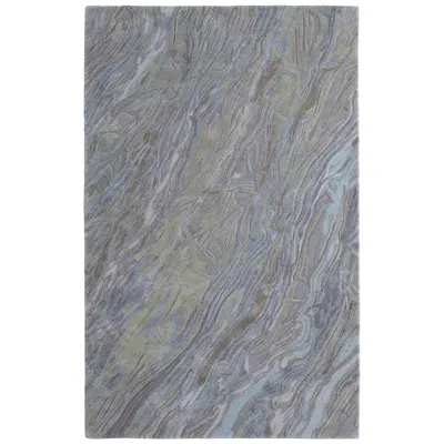 Feizy Kawai Abstract Hand Tufted Blue Area Rug 4' X 6'