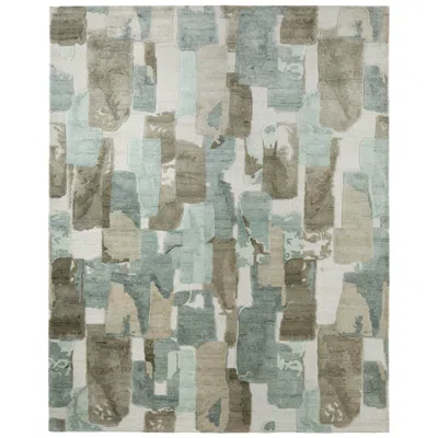 Feizy Kendall Abstract Hand Tufted Green Area Rug 8a59f 5' X 8' In Multi