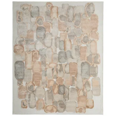 Feizy Kendall Abstract Hand Tufted Tan Area Rug 8a61f 5' X 8' In Brown