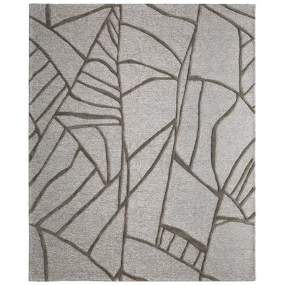 Feizy Kimball Abstract Hand Tufted Gray Area Rug 8' X 10'
