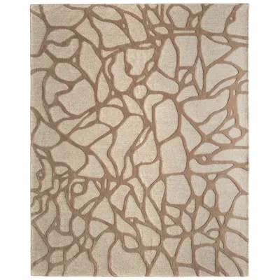 Feizy Kimball Abstract Hand Tufted Ivory Area Rug 5' X 8' In Brown
