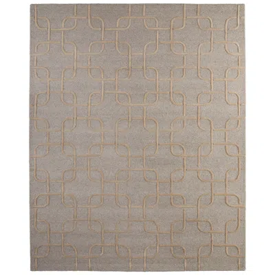 Feizy Kimball Trellis & Lattice Hand Tufted Gray Area Rug 2' X 3' In Brown