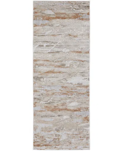 Feizy Laina 39g5f 3'x8' Runner Area Rug In Tan,ivory