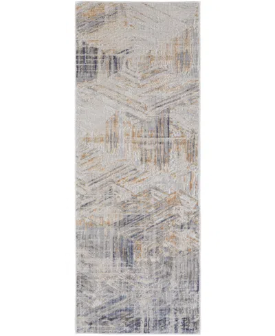 Feizy Laina 39g6f 3'x12' Runner Area Rug In Tan,ivory