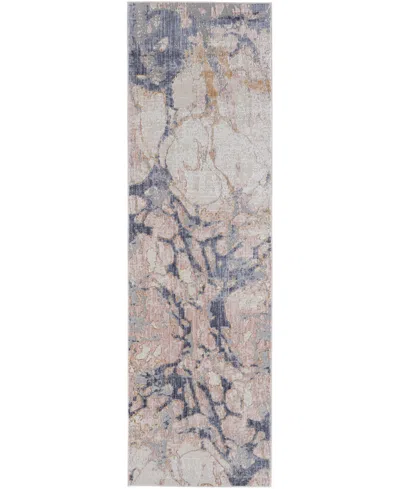 Feizy Laina 39g8f 3'x10' Runner Area Rug In Tan,blue