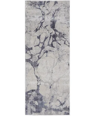 Feizy Laina 39g8f 3'x8' Runner Area Rug In Ivory,blue