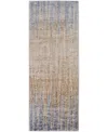 Feizy Laina 39g9f 3'x12' Runner Area Rug In Tan,brown