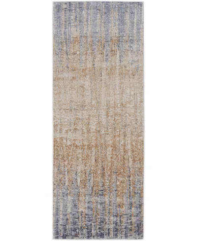 Feizy Laina 39g9f 3'x12' Runner Area Rug In Tan,brown