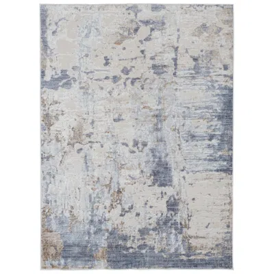 Feizy Laina Abstract Indoor Ivory Area Rug 39ghf 3' X 5' In Blue