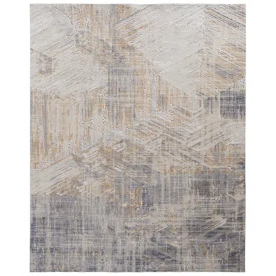 Feizy Laina Abstract Indoor Tan Area Rug 39g6f 3' X 5' In Gray