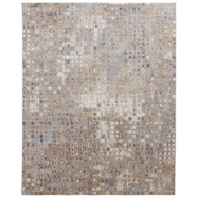 Feizy Laina Geometric Indoor Tan Area Rug 39g0f 4' X 6'