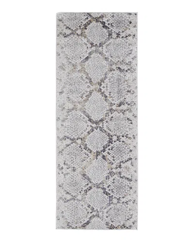 Feizy Laina Lai39gif Runner Area Rug, 3' X 12' In Gray