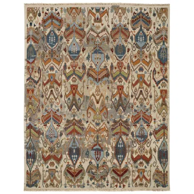 Feizy Leylan Ikat Hand Knotted Tan Area Rug 5'-6" X 8'-6"