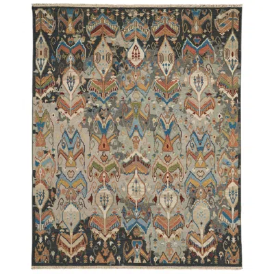 Feizy Leylan Ikat Hand Knotted Taupe Area Rug 7'-9" X 9'-9"