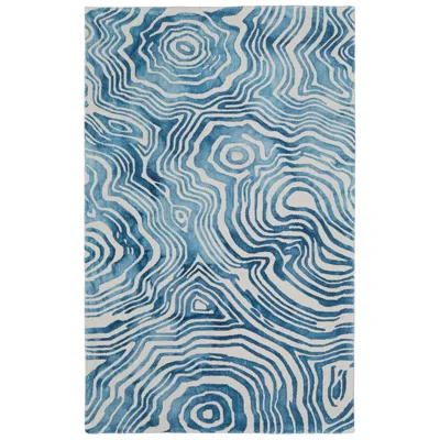 Feizy Lorrain Abstract Hand Tufted Blue Area Rug 8' X 11'