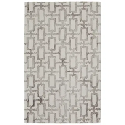 Feizy Lorrain Geometric Hand Tufted Ivory Area Rug 8' X 11'