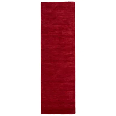 Feizy Luna 5798049 2'6"x8' Red Marled Wool Runner Area Rug