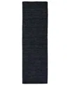 Feizy Luna 8049f 2'6"x8' Runner Area Rug In Black