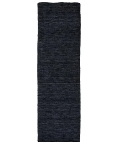Feizy Luna 8049f 2'6"x8' Runner Area Rug In Black