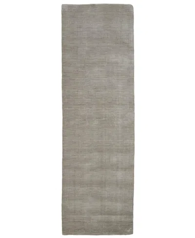 Feizy Luna 8049f 2'6"x8' Runner Area Rug In Gray,ivory