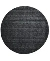 Feizy Luna 8049f Round Area Rug, 8' X 8' In Black