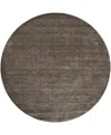 Feizy Luna 8049f 8'x8' Round Area Rug In Brown