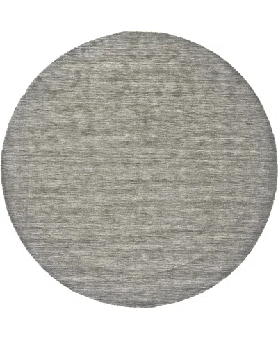 Feizy Luna 8049f 8'x8' Round Area Rug In Gray,ivory