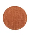 Feizy Luna 8049f Round Area Rug, 8' X 8' In Orange