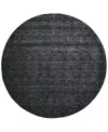 Feizy Luna 8049f Round Area Rug, 8' X 8' In Black