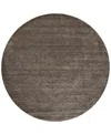 Feizy Luna 8049f Round Area Rug, 8' X 8' In Charcoal