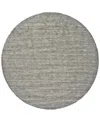 Feizy Luna 8049f Round Area Rug, 8' X 8' In Light/grey